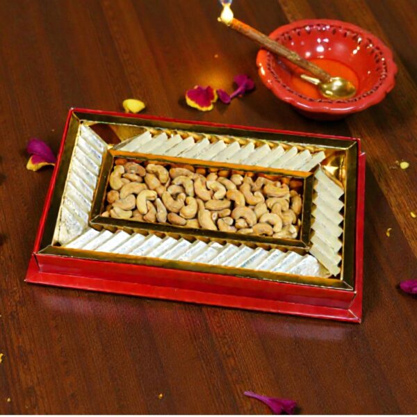 Kaju Barfi and Salted Fry Cashew