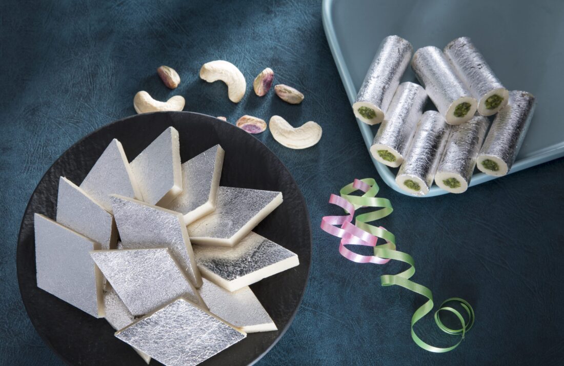 Kaju Barfi and Pista Roll